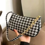 Chic Black Houndstooth Bag - Alif Bags - Image 2